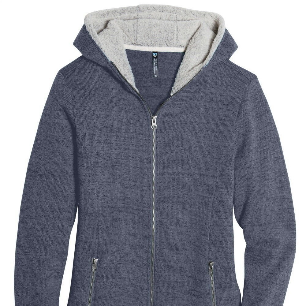 Kuhl Women’s Alska Hoody, Purple with White fur trim, Size S